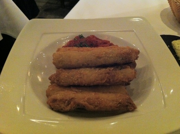 Parmesan fried courgettes at Villandry