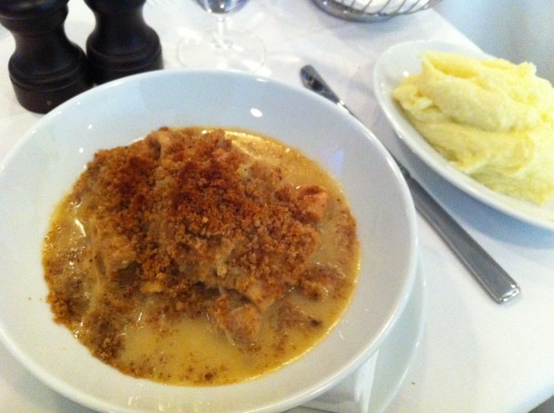 Tripe and onions at St John Hotel