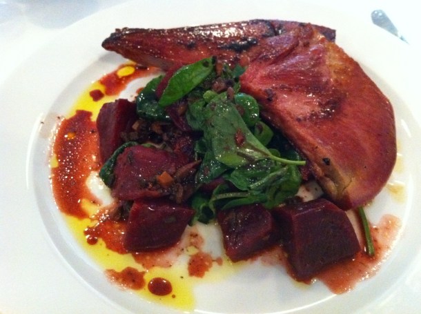 Veal tongue and beetroot at St John Hotel