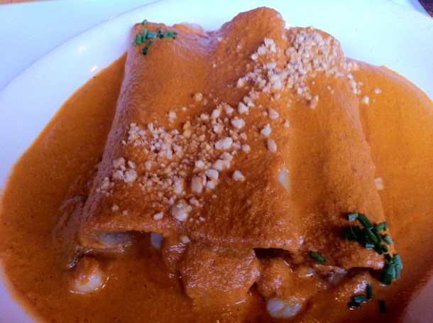 Shrimp and scallop enchiladas at Fonda