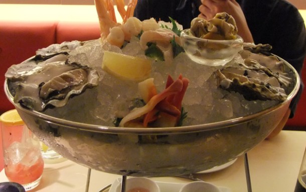 shellfish platter at senkai regent street