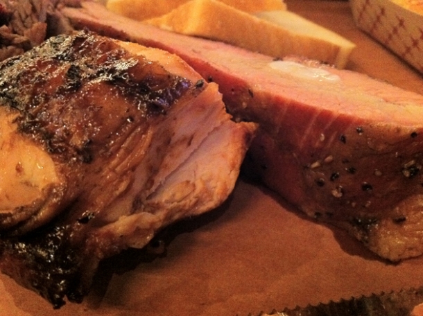 bbq chicken and ribs at hill country new york
