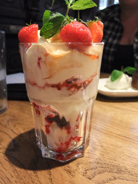 sloe gin eton mess at the crown and sceptre