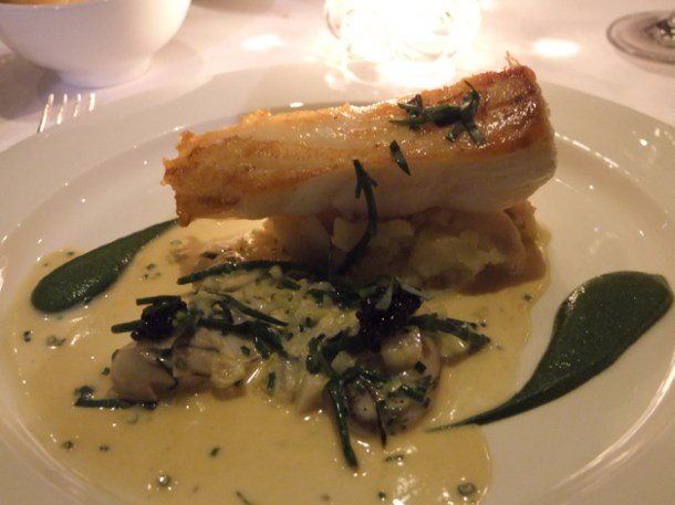 turbot with caviar and oyster at the notting hill brasserie