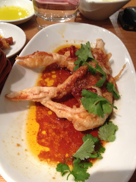 fried soft shell crab at fino