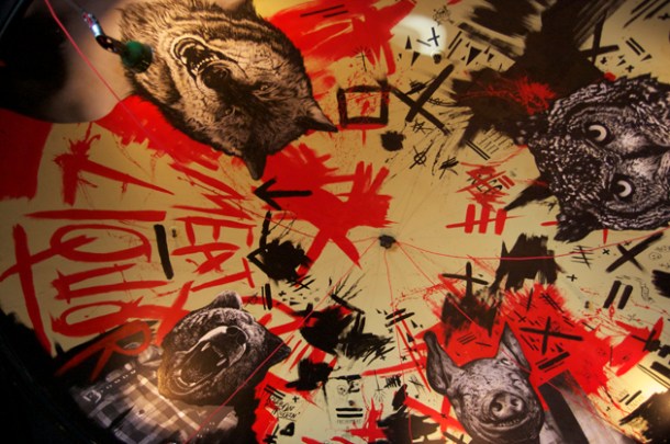 ceiling decor at Meatliqour ceiling decor at meatliqour