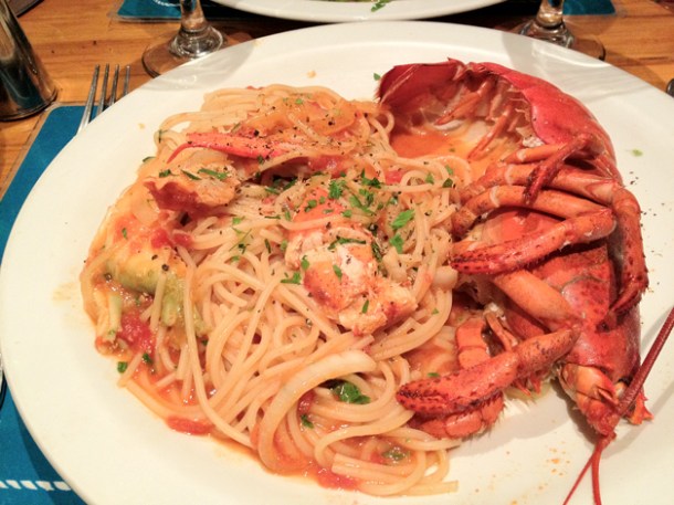 spaghetti lobster at trattoria mondello