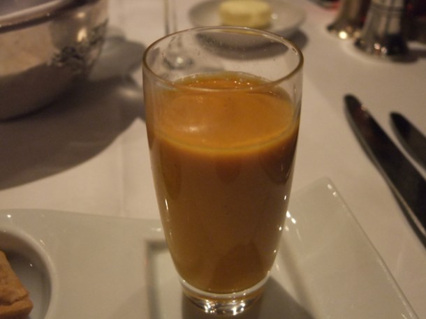 amuse bouche soup at Trois Garçons amuse bouche soup at trois garcons