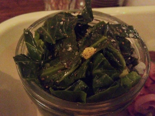 braised brussels sprouts tops at pittcue soho