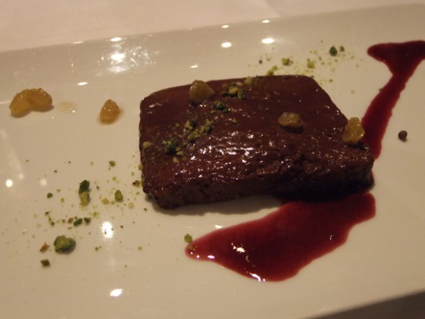 chocolate parfait at Trois Garcons chocolate parfait at Trois Garçons