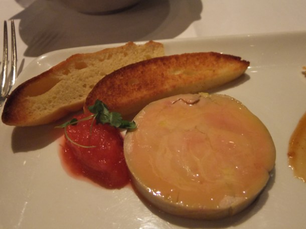 cured foie gras at Trois Garçons cured foie gras at trois garcons