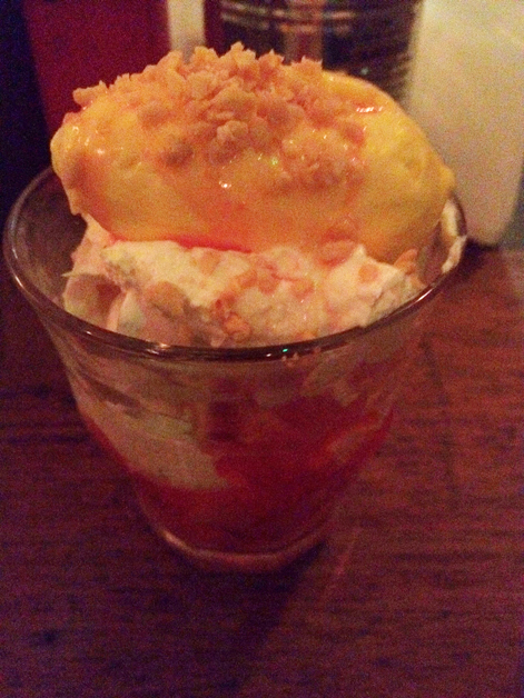 rhubarb mess with ginger at pittcue soho