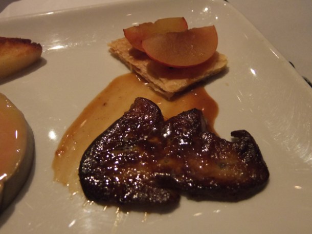 seared foie gras at Trois Garçons seared foie gras at trois garcons