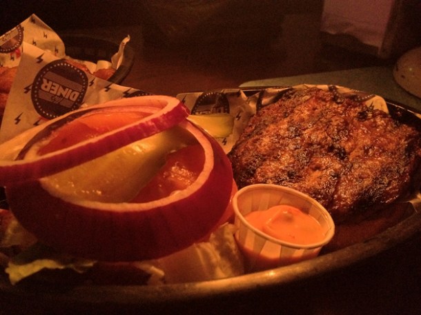 classic burger at the diner