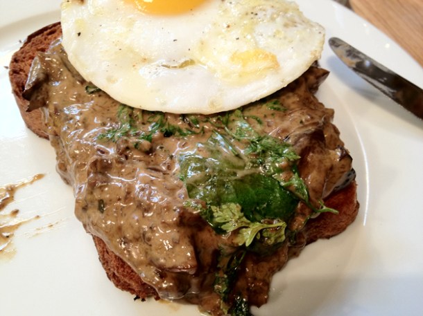 close up of the mushroom ragout at tom's kitchen kensington and chelsea
