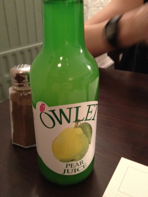 Owlet pear juice at Orchard Holborn owlet pear juice at orchard holborn