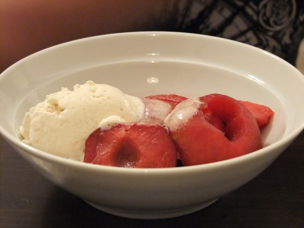 winter fruit stew with whipped cinnamon cream at Orchard winter fruit stew with whipped cinnamon cream at orchard