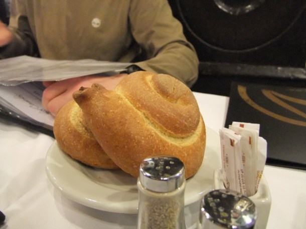 snail shaped bread at los caracoles