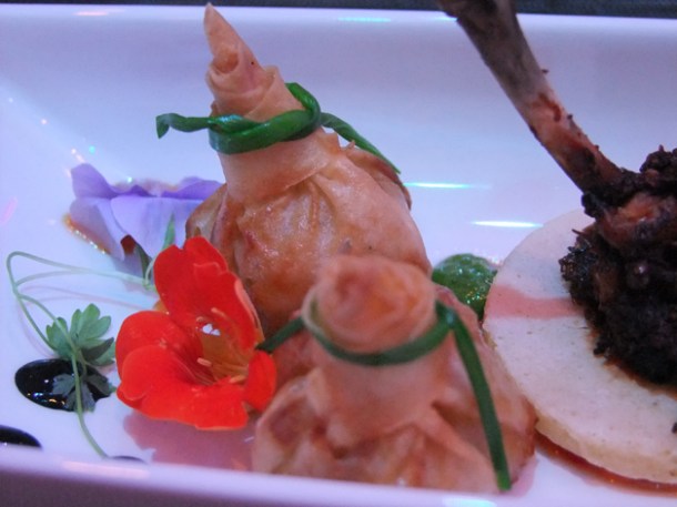 ackee and saltfish pursettes at bubba's