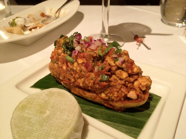 maghz masala lamb's brains at moti mahal covent garden
