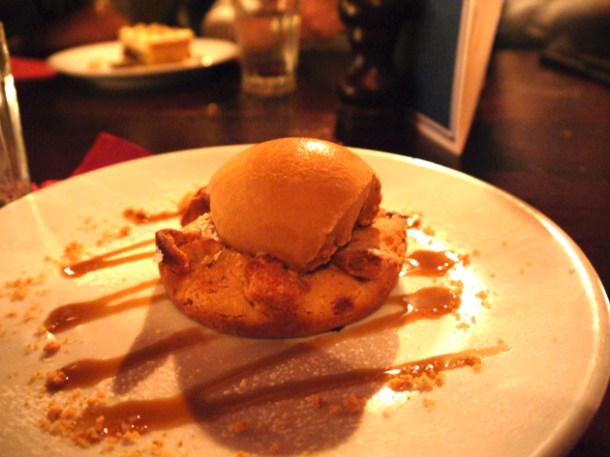 peanut butter shortbread with salted caramel ice cream at hawksmoor shoreditch