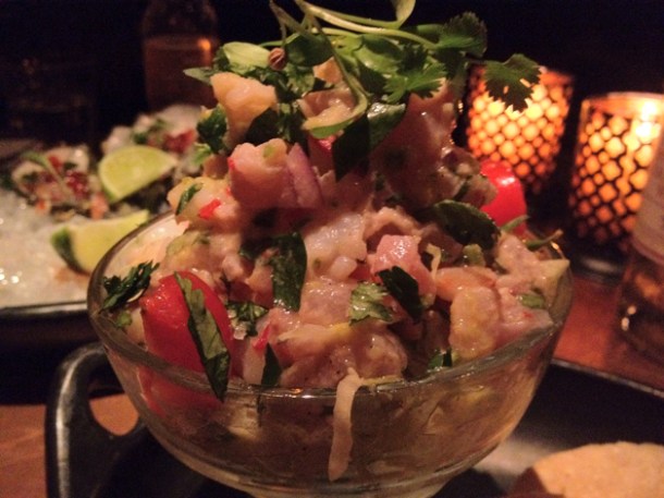 red snapper ceviche at la bodega negra