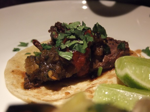 steak taco at la bodega negra restaurant