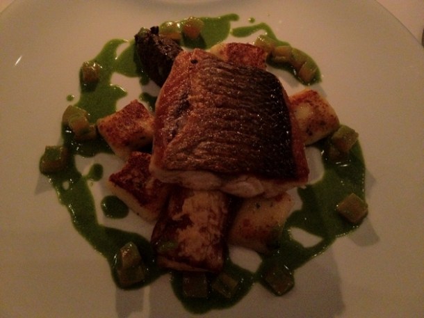 sea bass at Patterson's sea bass at pattersons