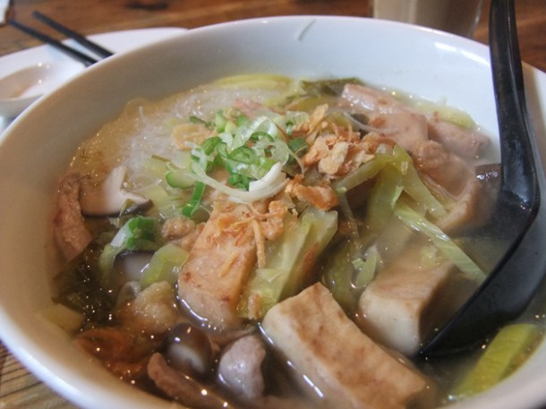 taro and vermicelli noodle soup at leong's legends continue
