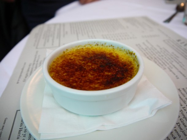 creme brulee at the rivington grill shoredicth