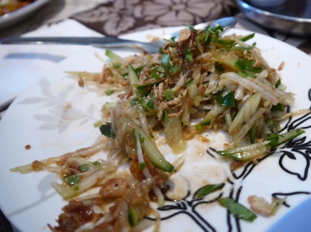 papaya and cucumber salad at Mandalay papaya and cucumber salad at mandalay