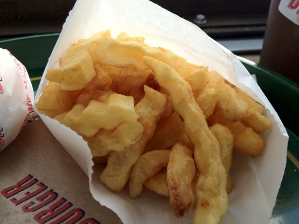 dirty burger crinkle cut fries