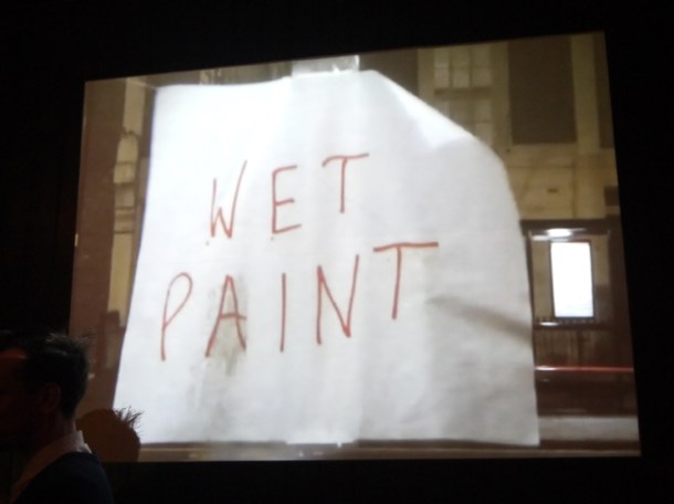 wet paint projector screen at death by burrito at catch