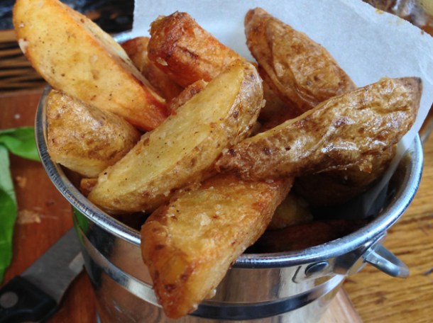 horseradish salt chips at burger breakout at the old crown new oxford street