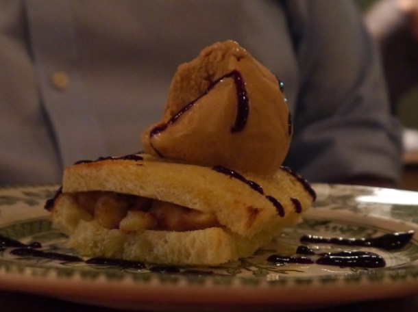 brioche banana sandwich at Beard to Tail brioche banana sandwich at beard to tail