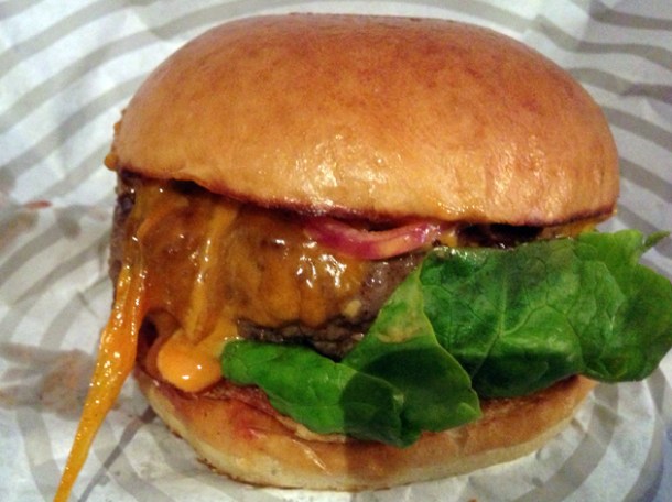 ari gold burger at patty and bun