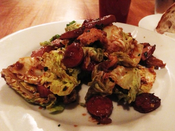 cuttlefish and chorizo salad at great queen street