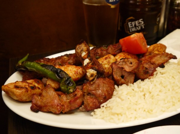 mixed kebab at yayla green lanes