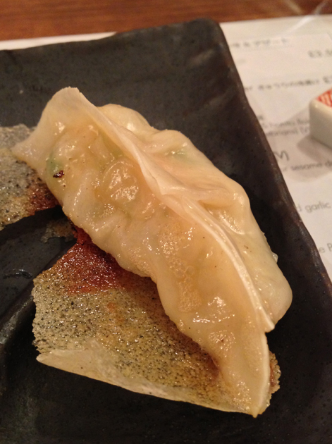 prawn gyoza at tonkotsu