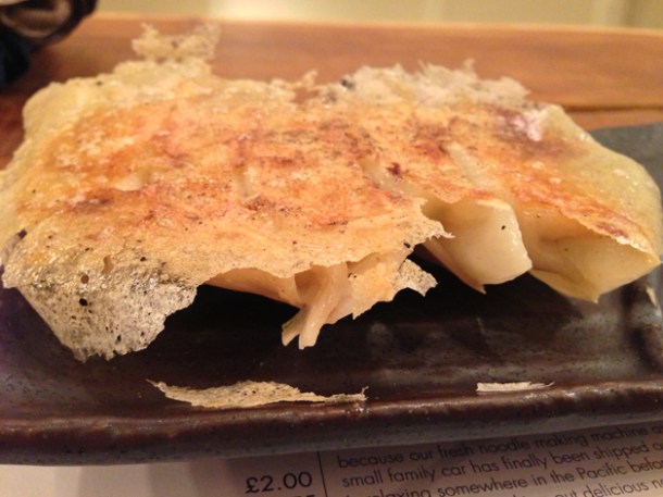 prawn gyoza dumplings at tonkotsu