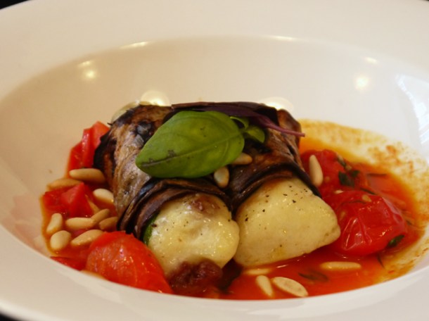 gnocchi, tomato and aubergine at 10 greek street