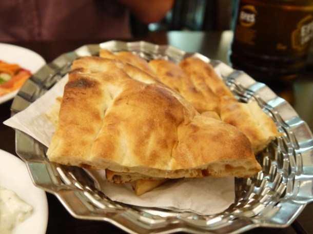 complimentary turkish bread at yayla green lanes
