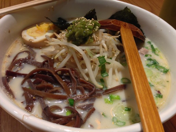 wasabi tonkotsu ramen at shoryu
