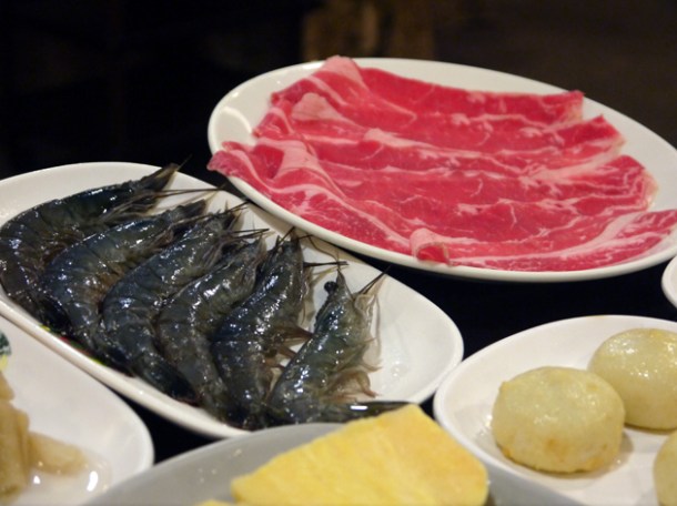 raw beef at tian xiang huwei hot pot