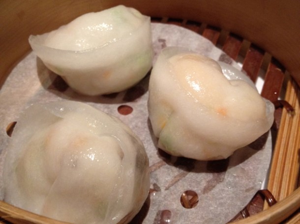 scallop dumplings at pearl liang