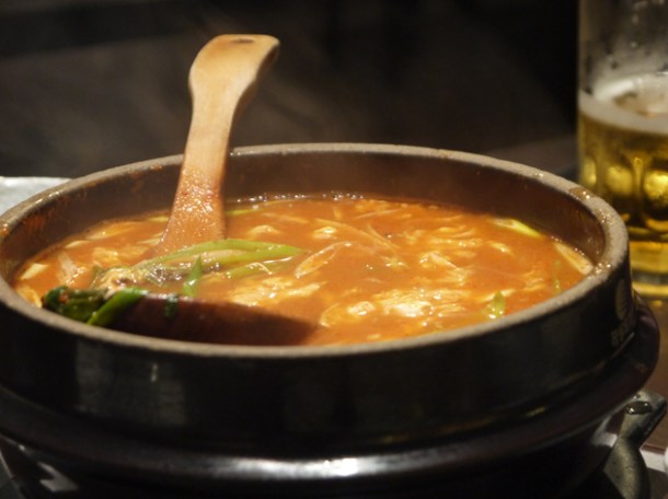 spicy tofu soup at moe yakiniku taipei