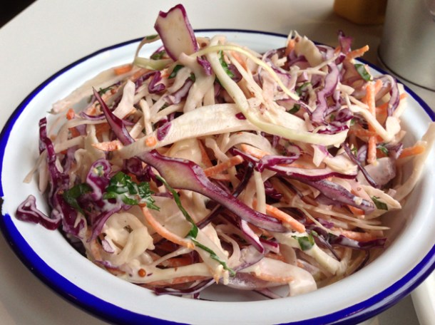 coleslaw at burger and shake