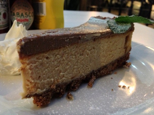 peanut butter cheesecake at burger and shake