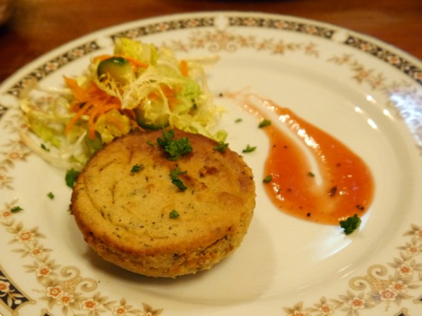 cashew and thyme souffle at the coach and horses