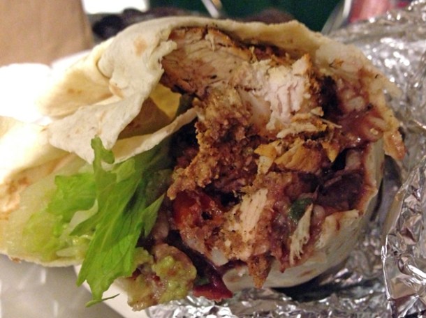chicken burrito from amigos